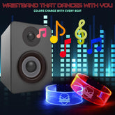 TPR MATERIAL-TRANSPARENT BANDS MUSIC SENSING LED wristbands - Hookaba