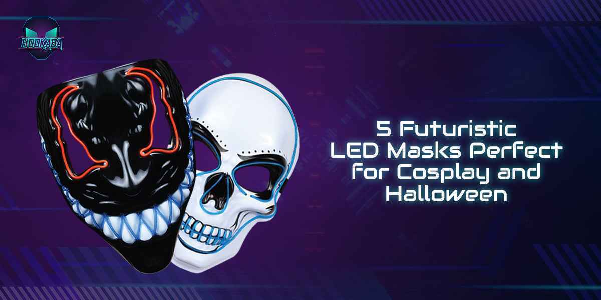 Image of 5 Futuristic LED Masks Perfect for Cosplay and Halloween - Hookaba