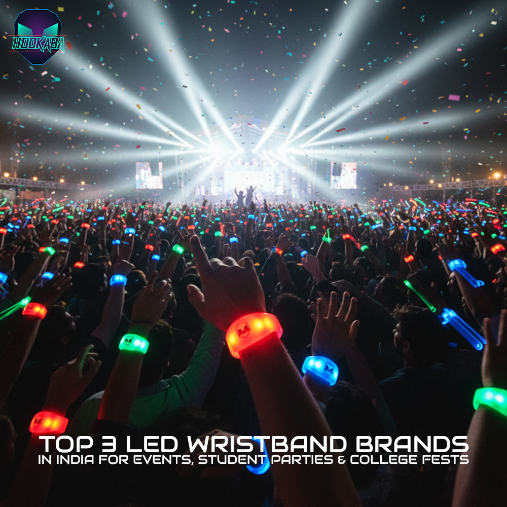 Image of Top 3 LED Wristband Brands in India for Events, Student Parties & College Fests - Hookaba