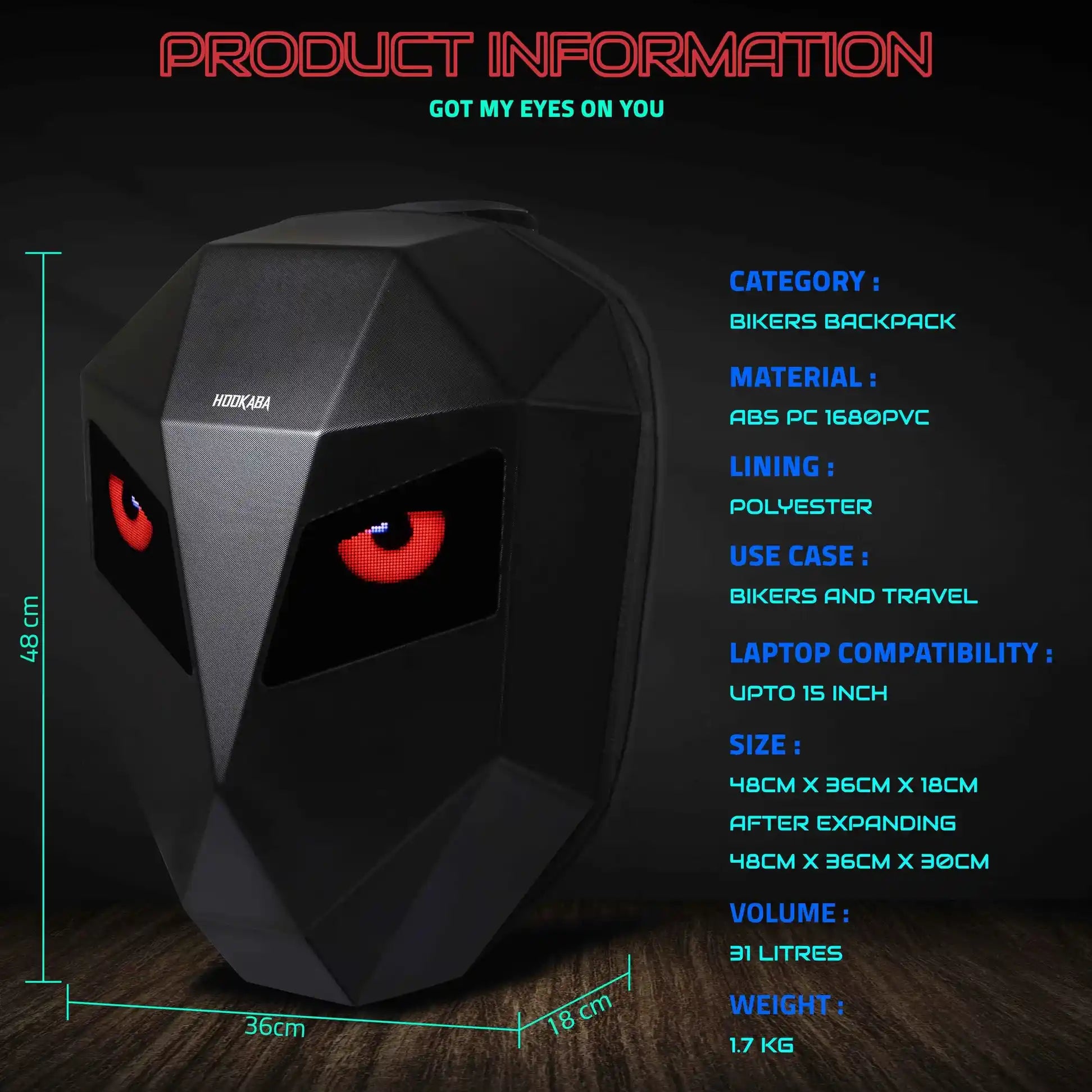 Image of Eye Rover Biker LED Backpack