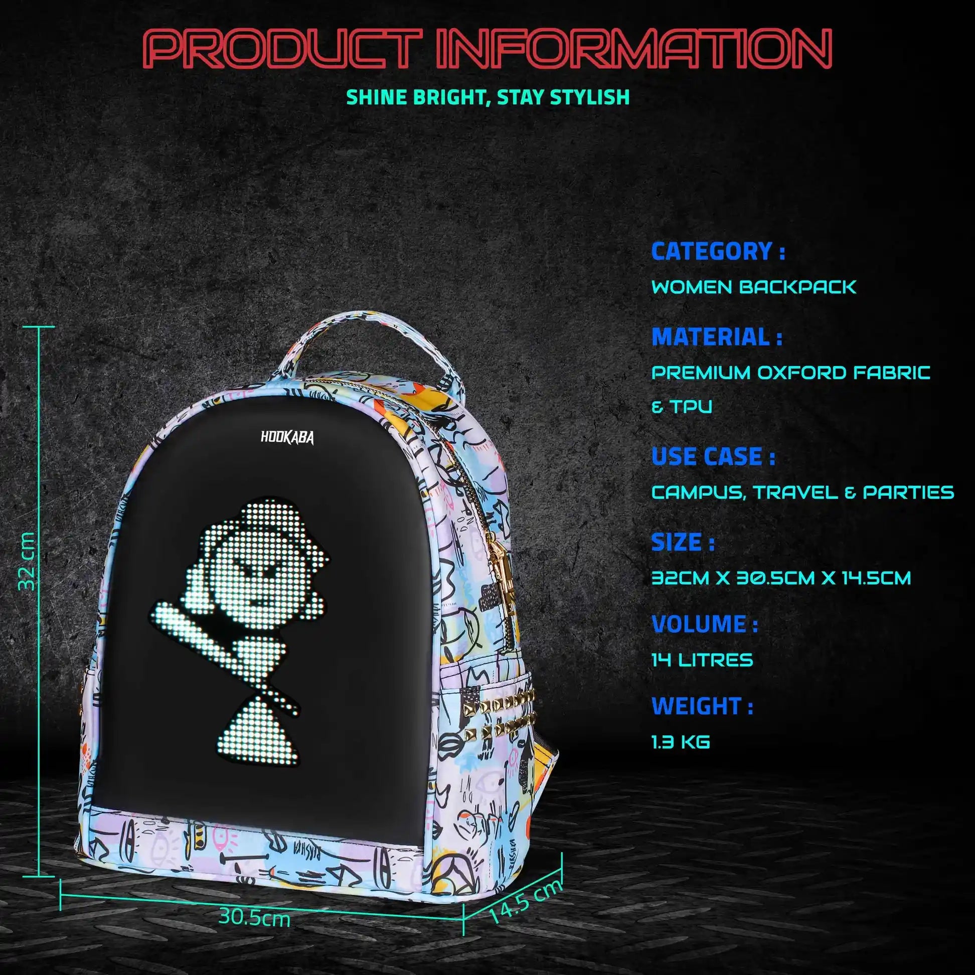 Image of Dazz Roll Women LED Backpack