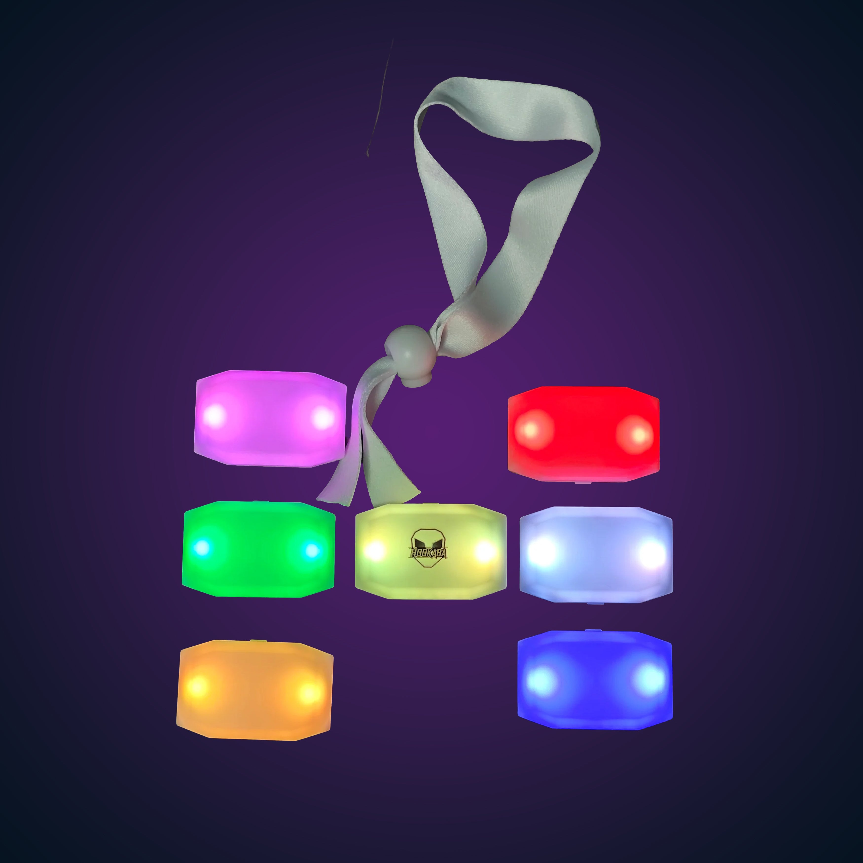 Image of Music Sensing Adjustable Strap LED Wristbands Xylobands