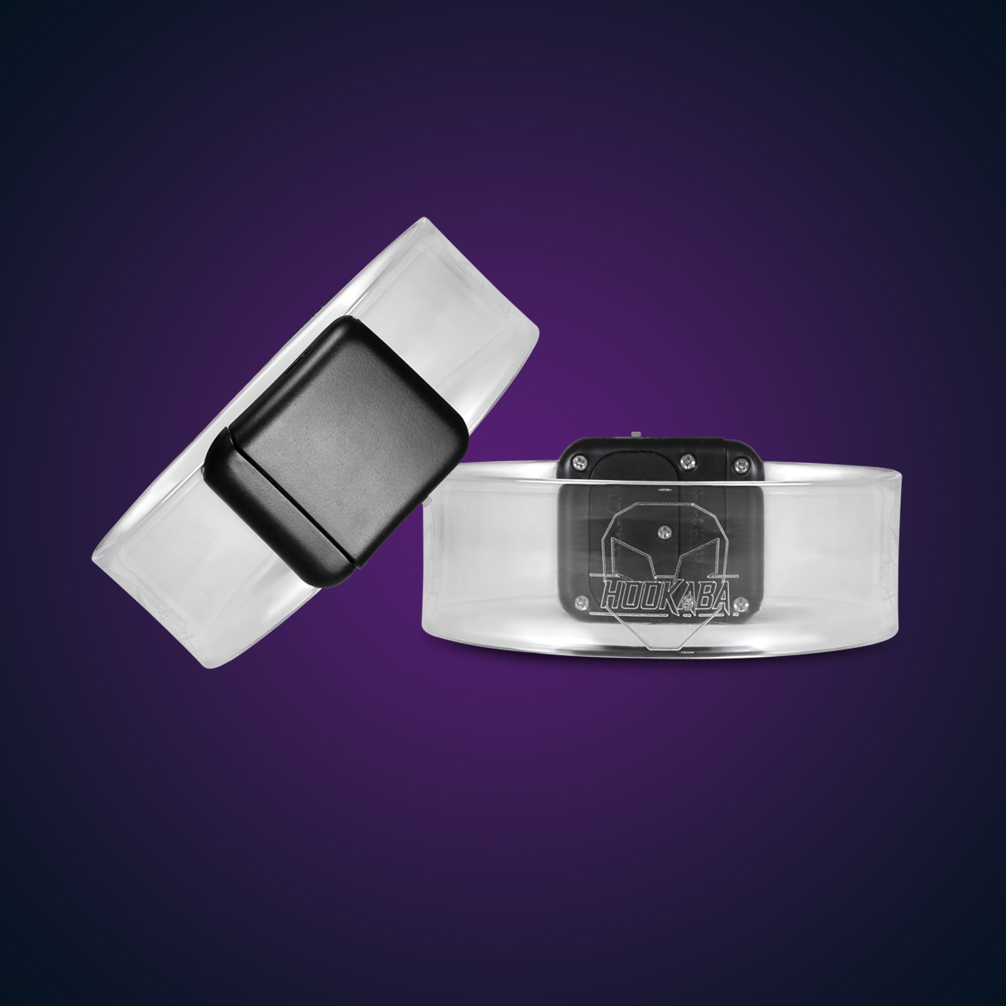 Image of Music Sensing Transparent LED Wristbands (Xylobands)
