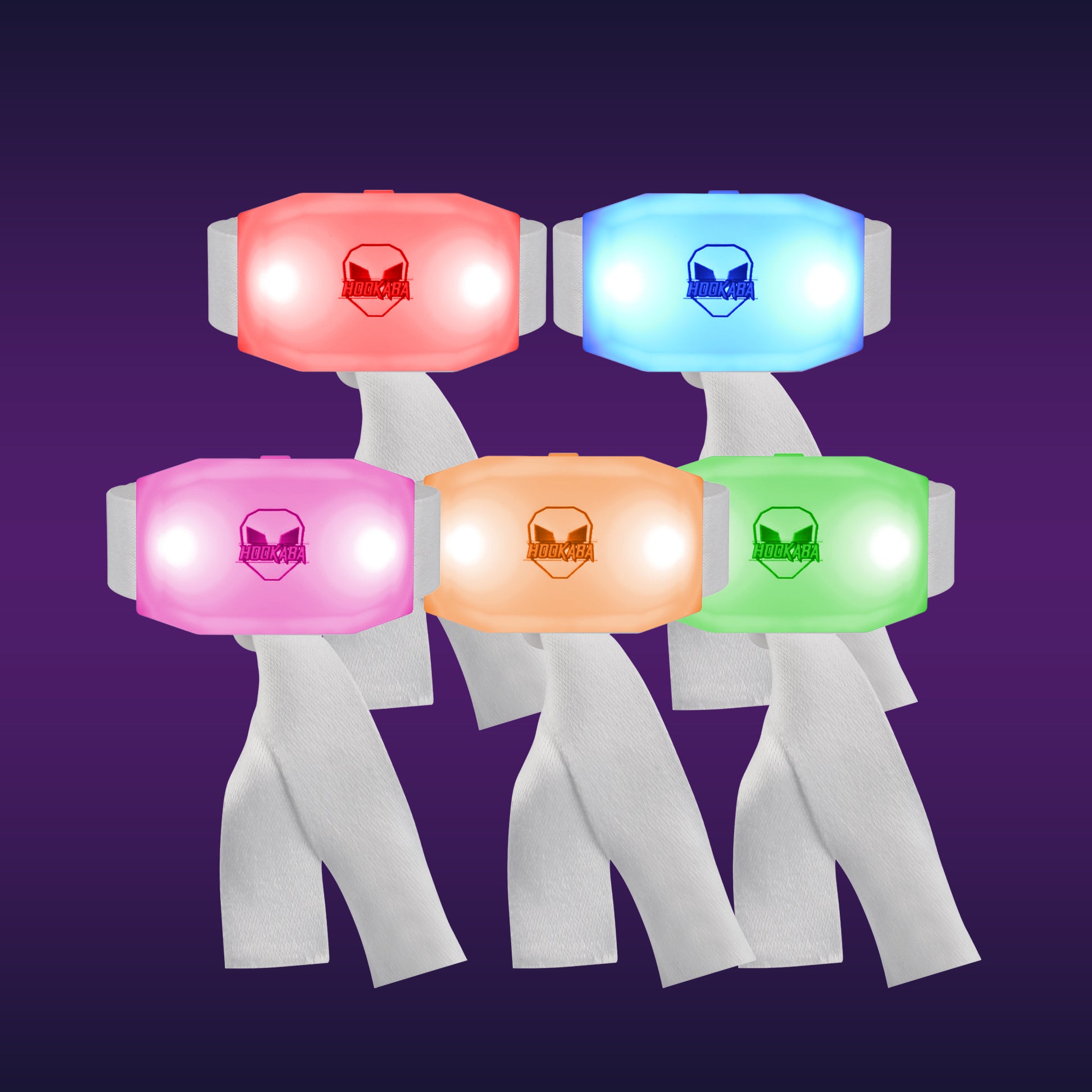 Image of DMX-Controlled Adjustable Strap LED Wristbands (Xylobands)