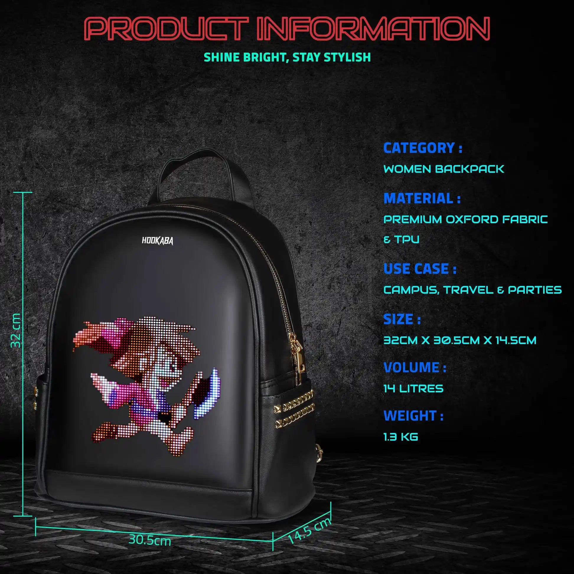 Image of Dazz Roll Women LED Backpack