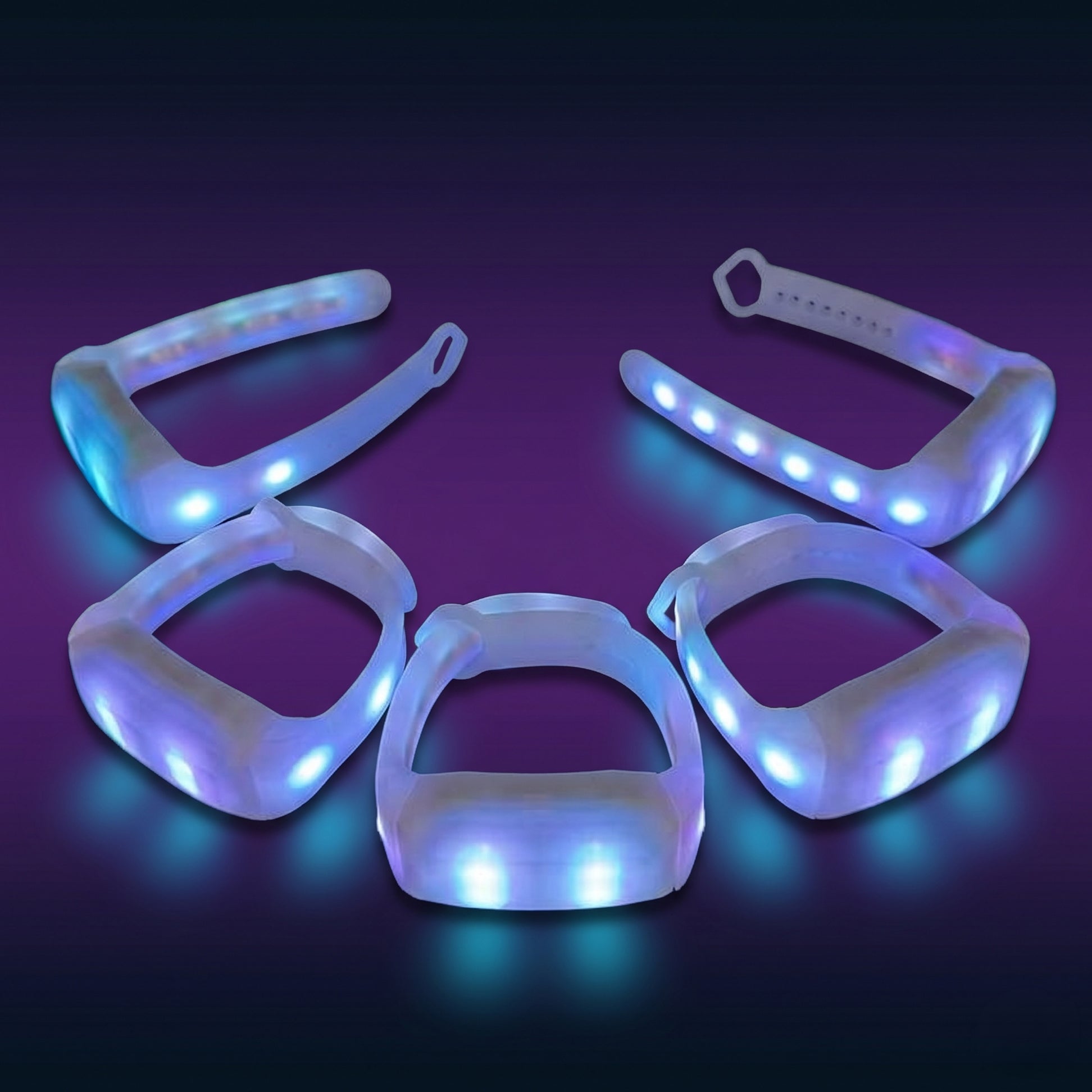 Image of DMX-Controlled 11 Lamps (Coldplay Style) LED Wristbands (Xylobands)