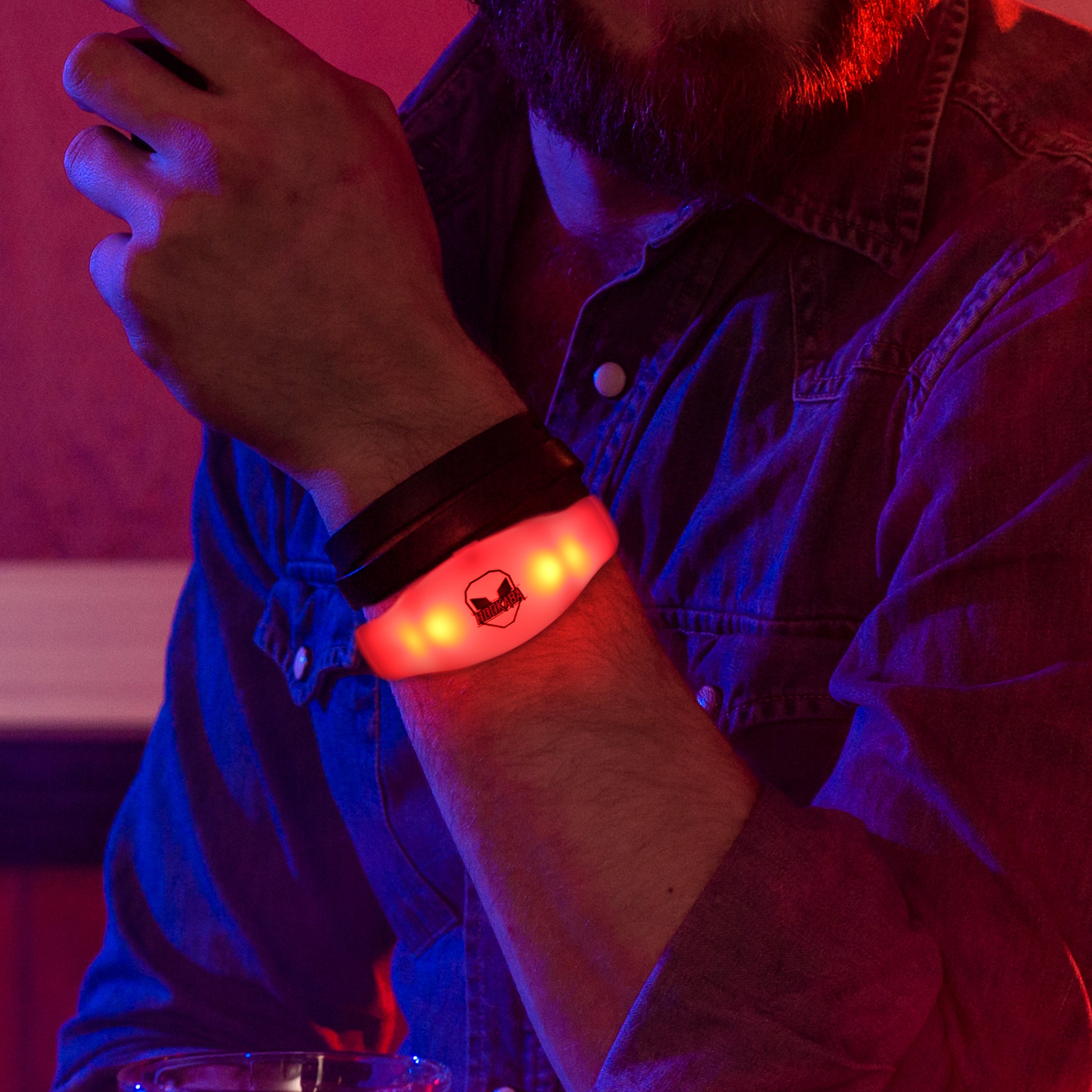 Image of SILICON STRETCHABLE STRAP DMX WRIST BANDS- Hookaba