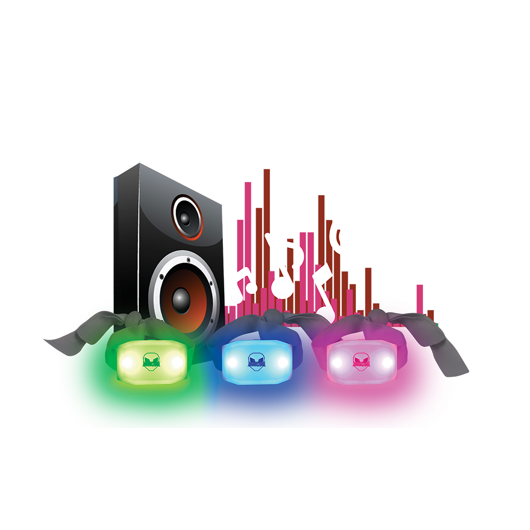 Image of ADJUSTABLE STRAP MUSIC SENSING LED wristbands - Hookaba