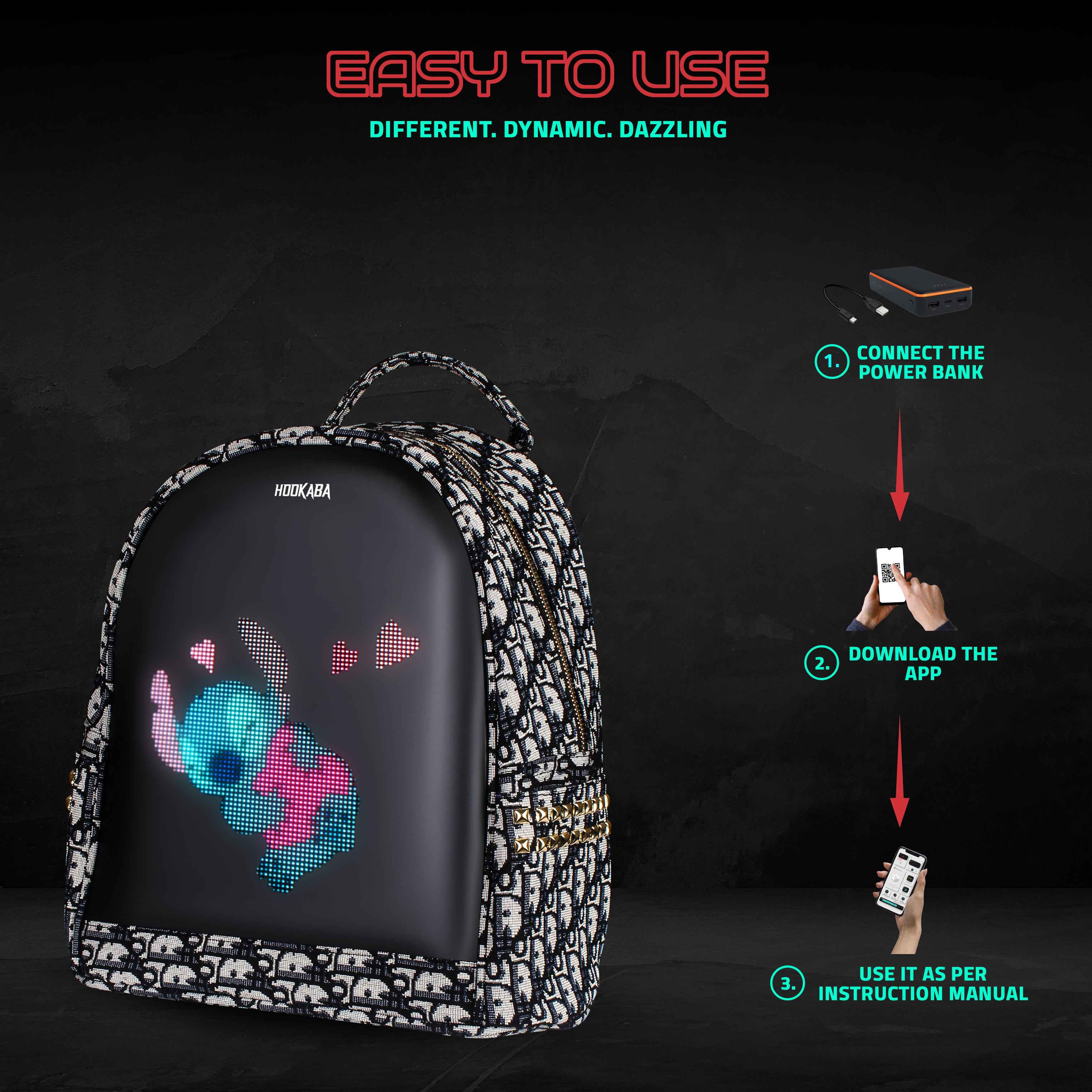 Image of Dazz Roll Women LED Backpack - Hookaba