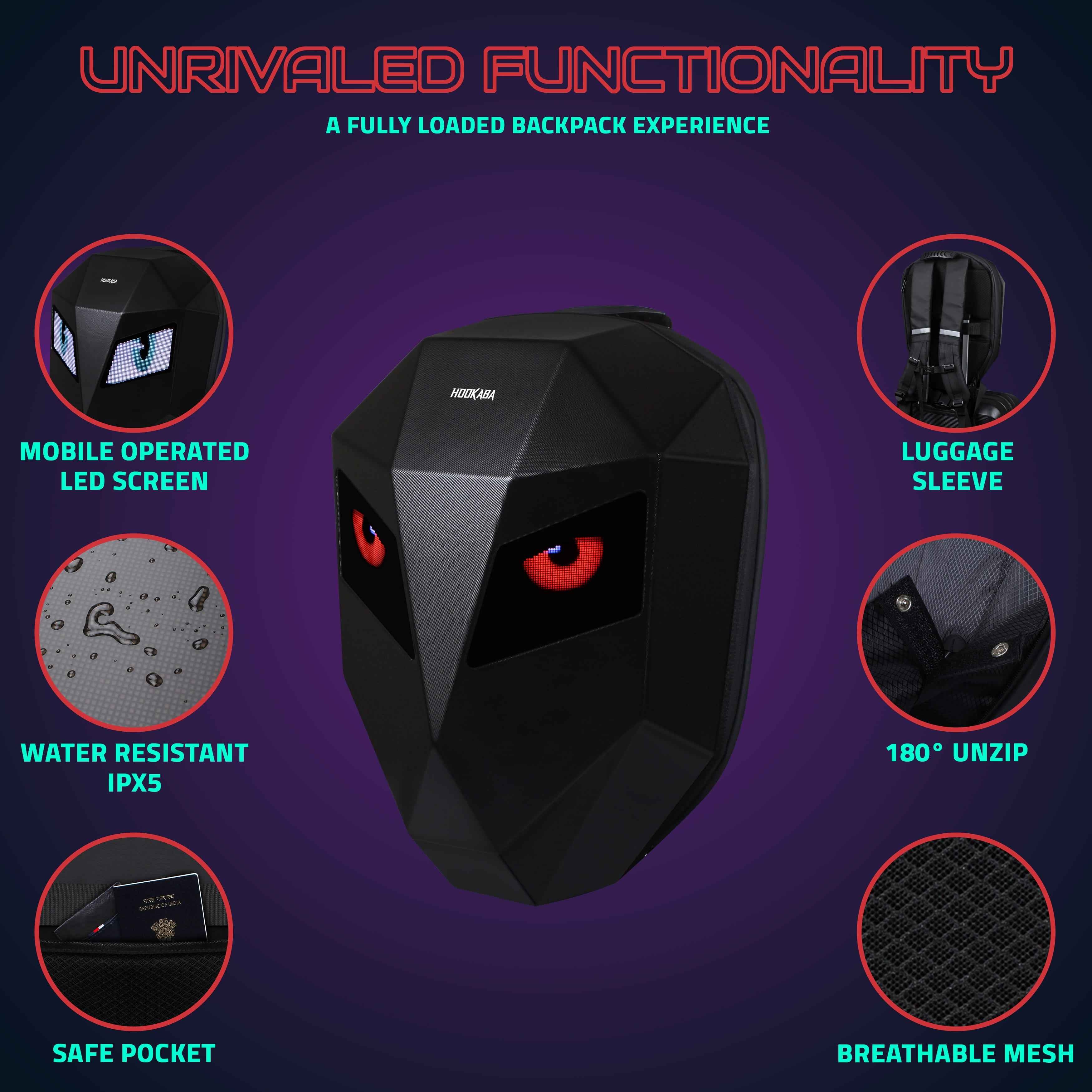 Image of Eye Rover Biker LED Backpack - Hookaba