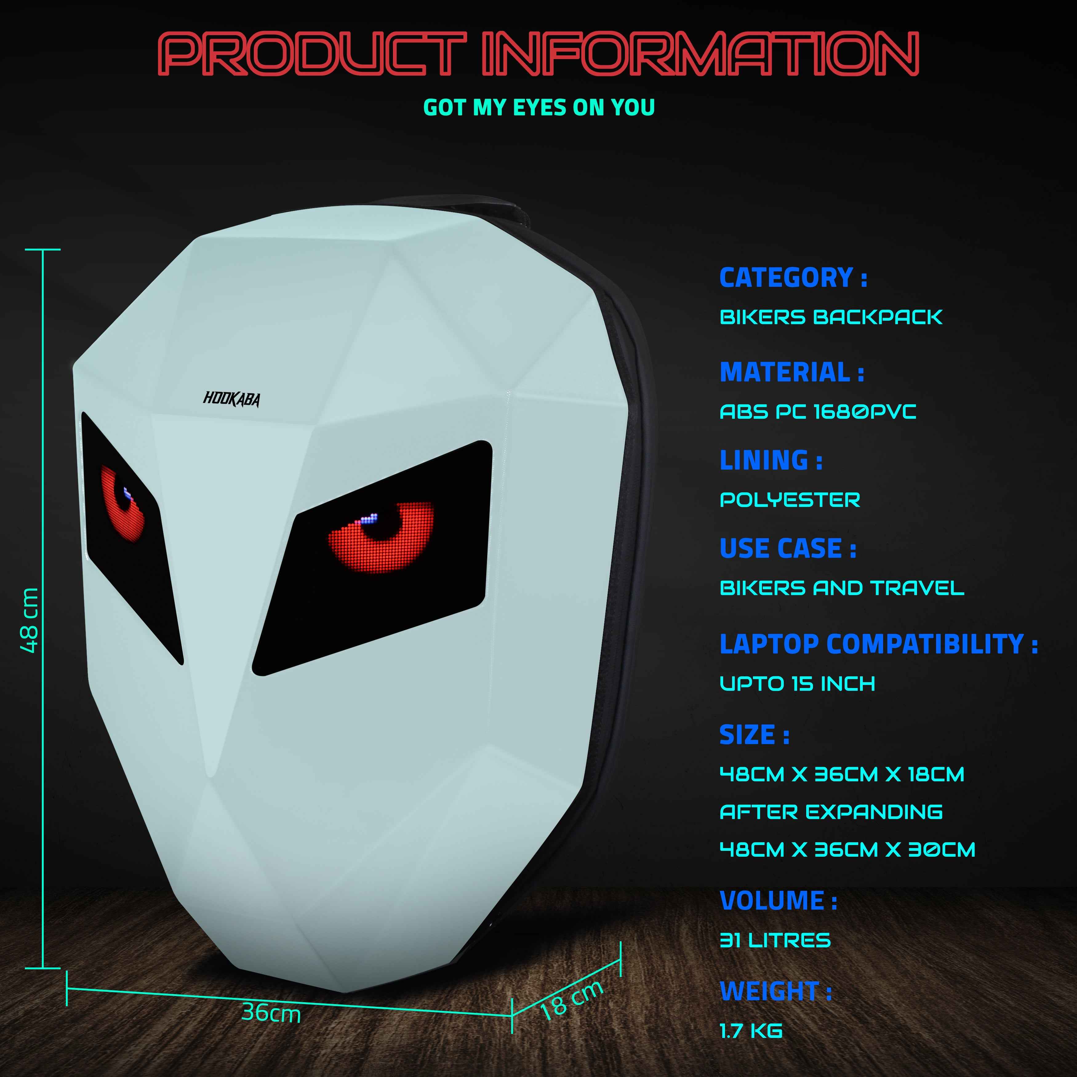 Image of Eye Rover Biker LED Backpack - Hookaba