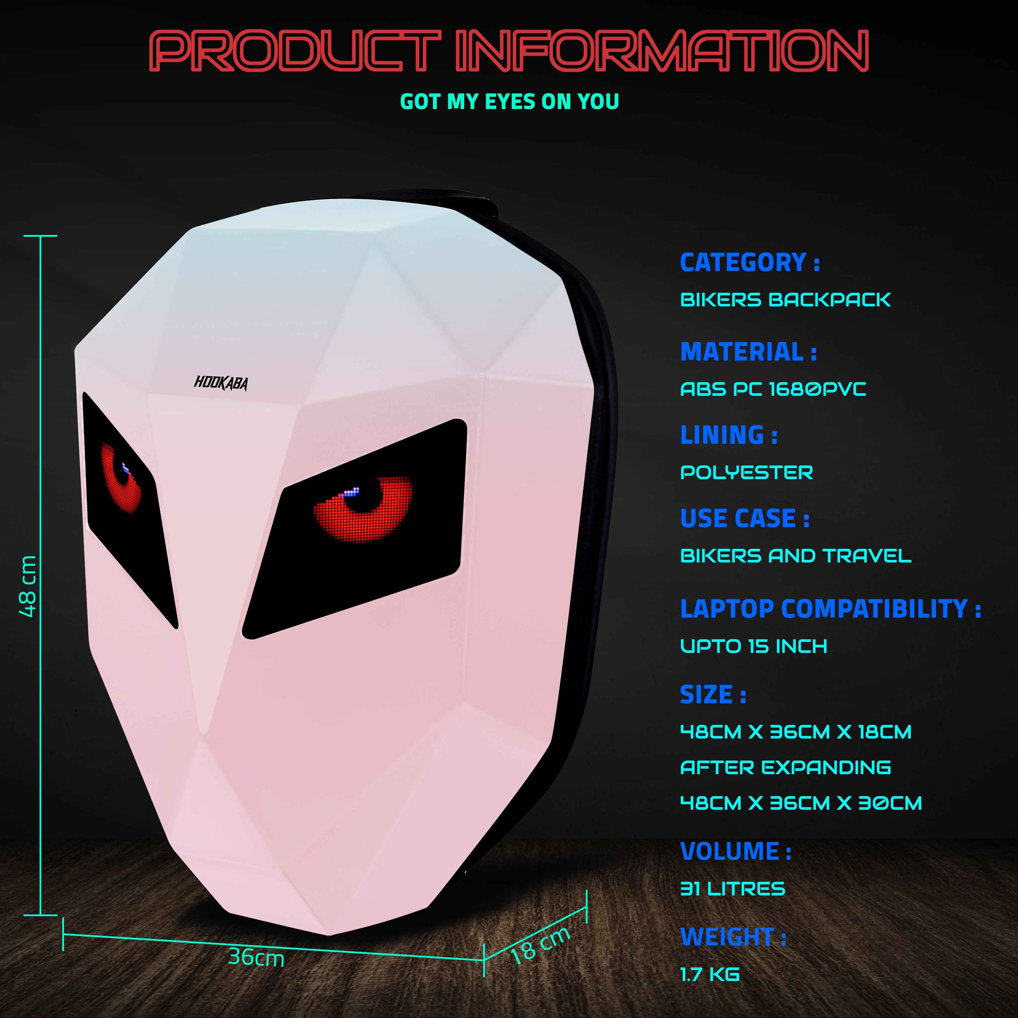 Image of Eye Rover Biker LED Backpack - Hookaba