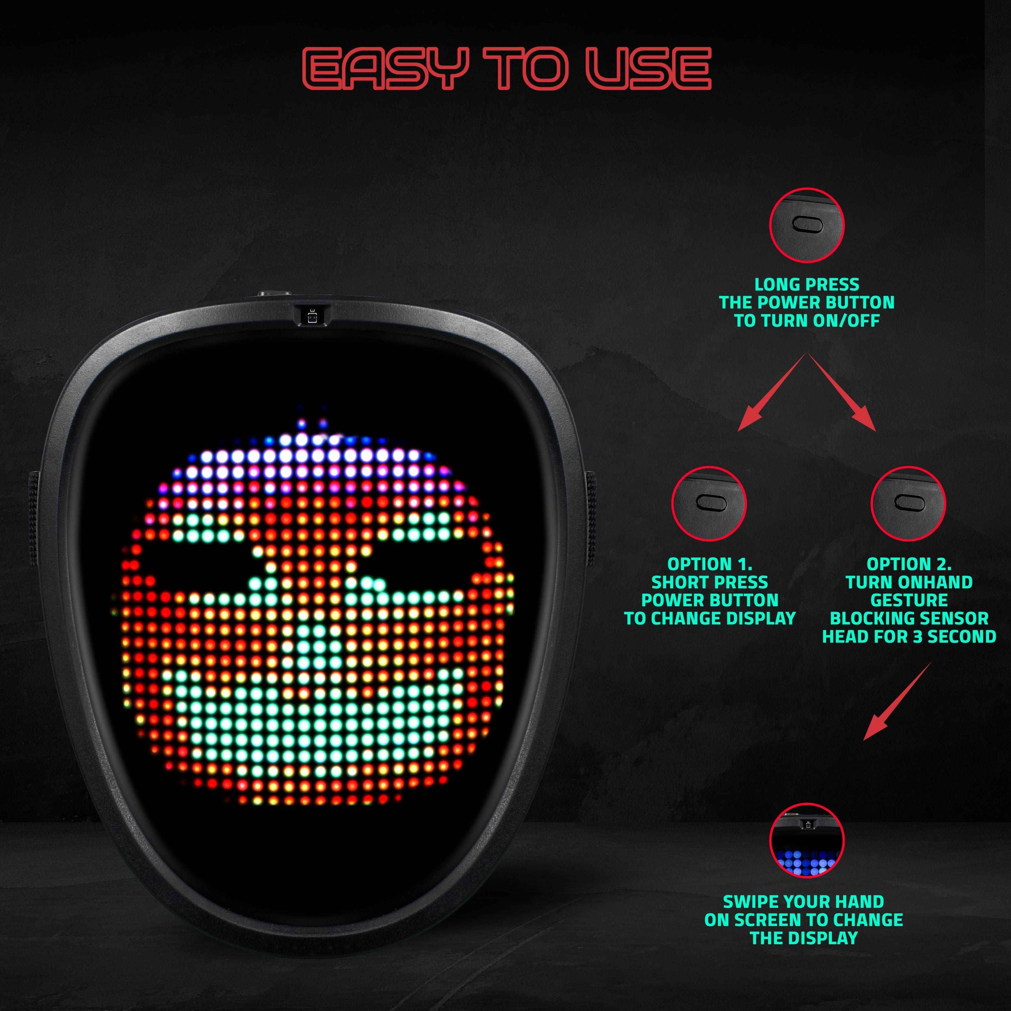 Image of Happy Hue Kids LED Mask - Hookaba