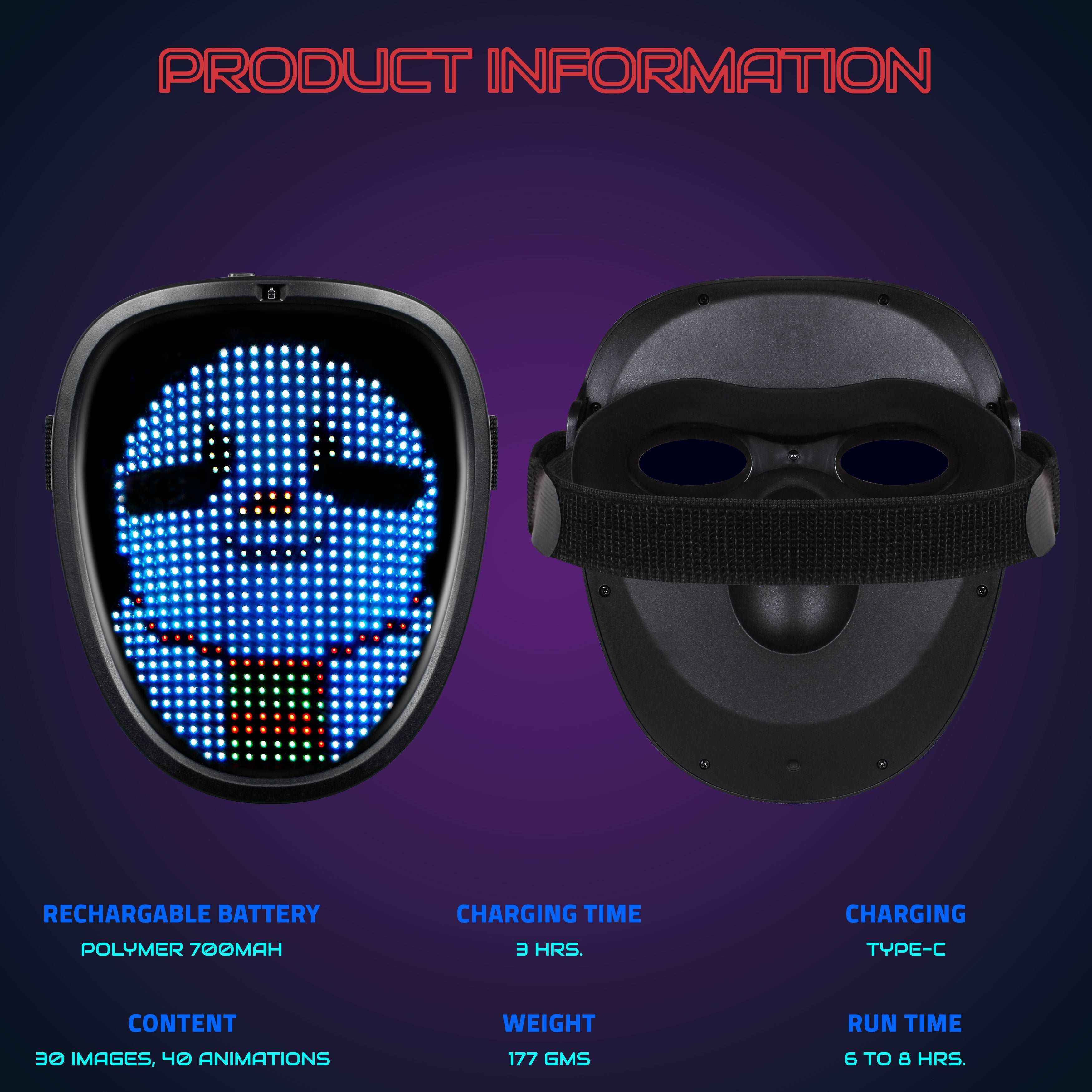 Image of Happy Hue Kids LED Mask - Hookaba