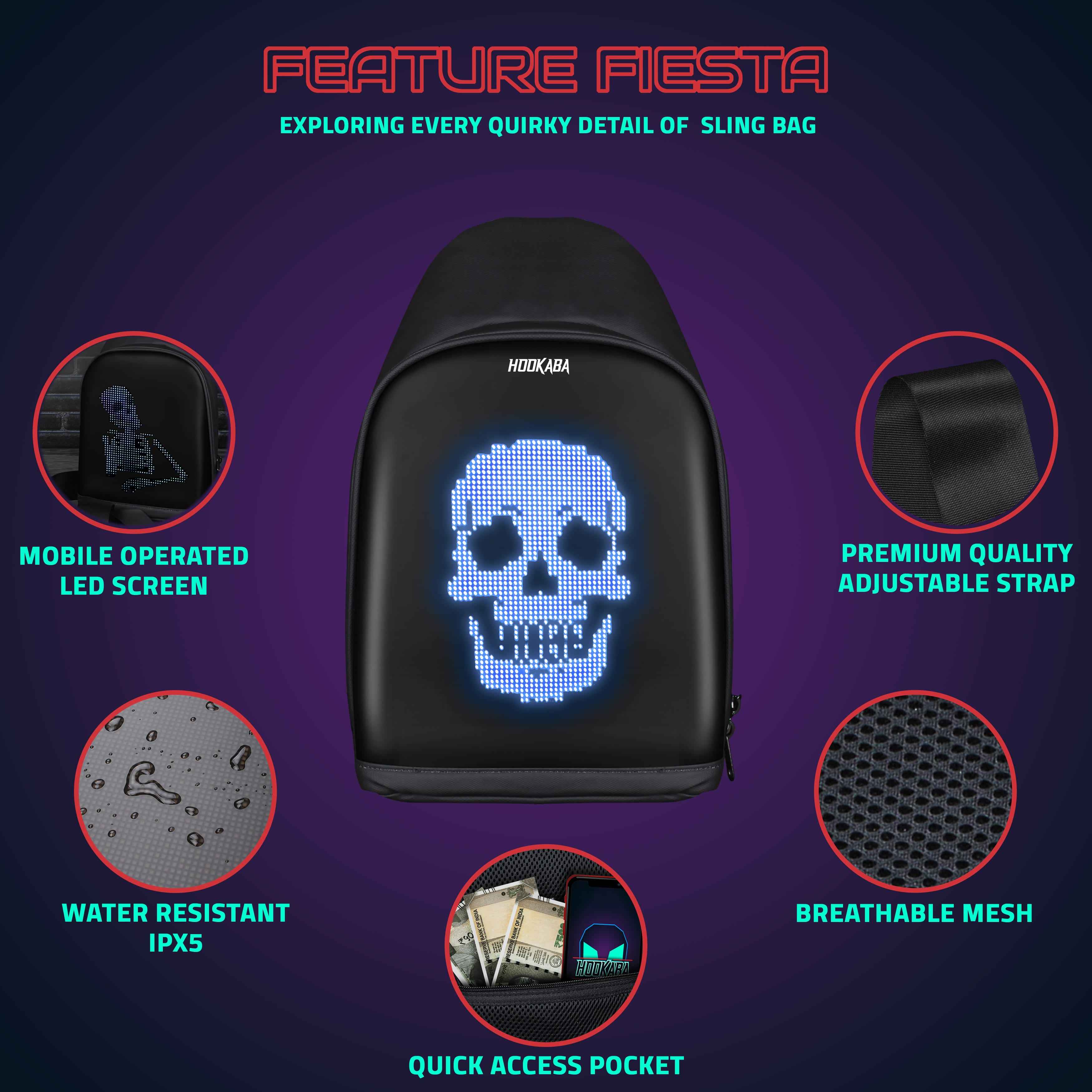 Image of LED Sling backpack - Hookaba