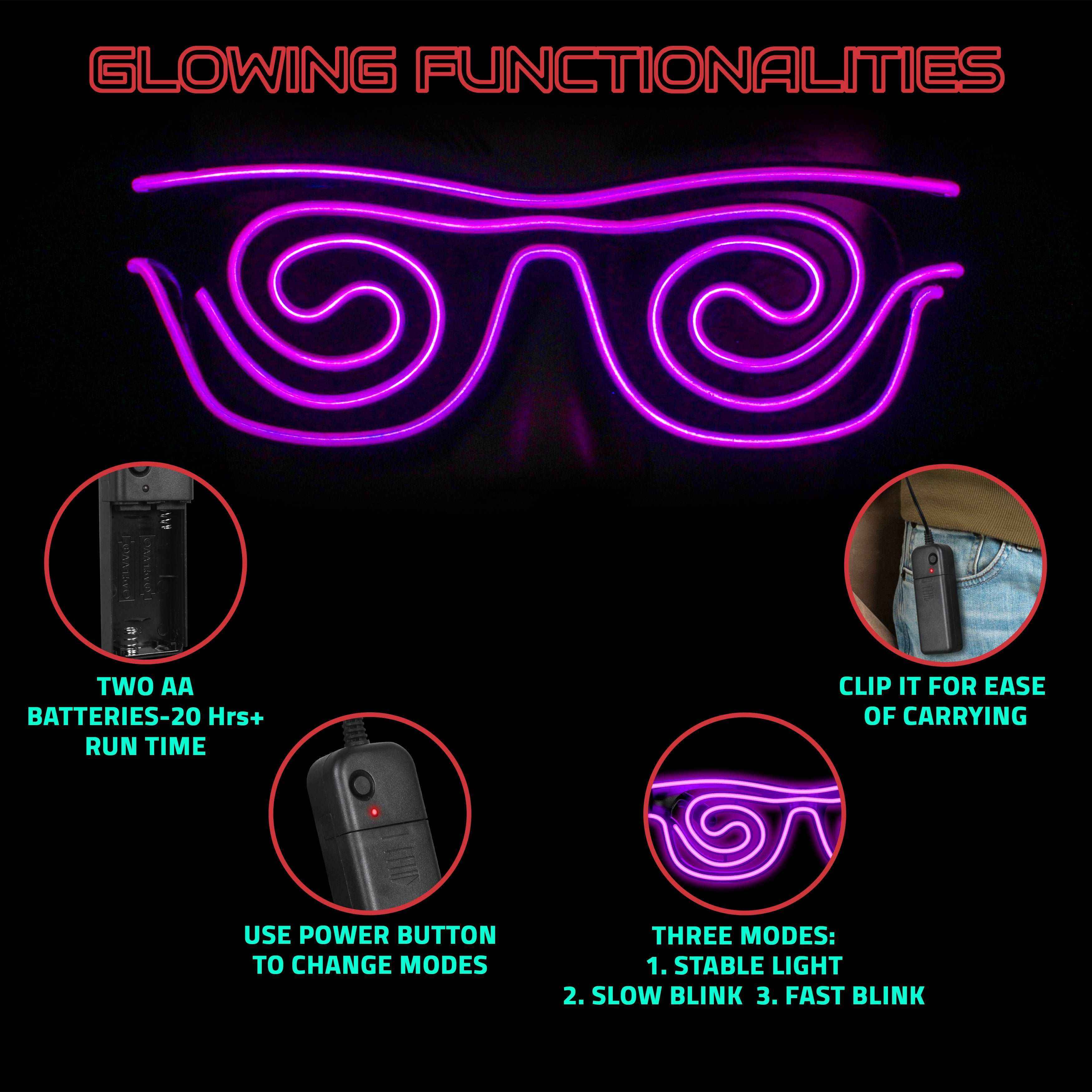 Image of Spin Shade LED Glass - Hookaba