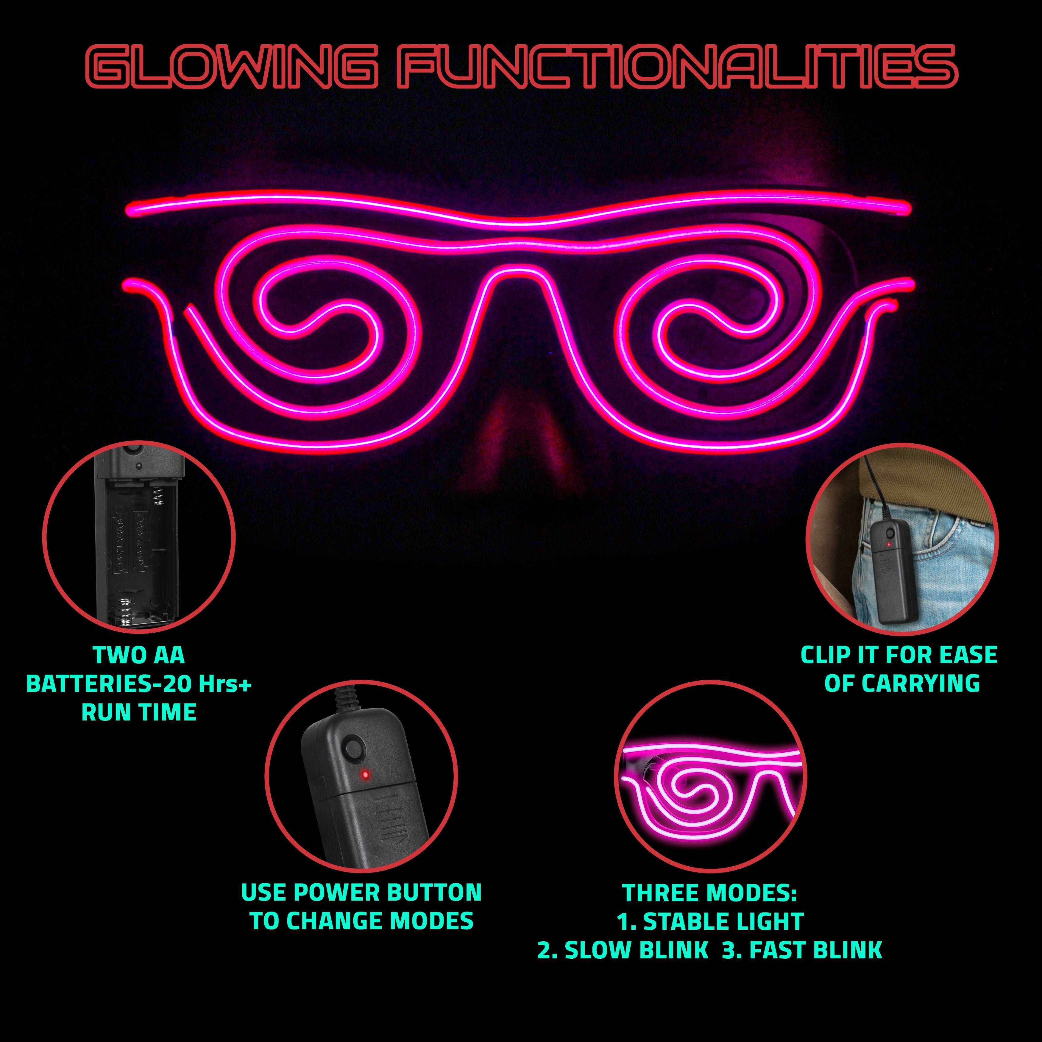 Image of Spin Shade LED Glass - Hookaba