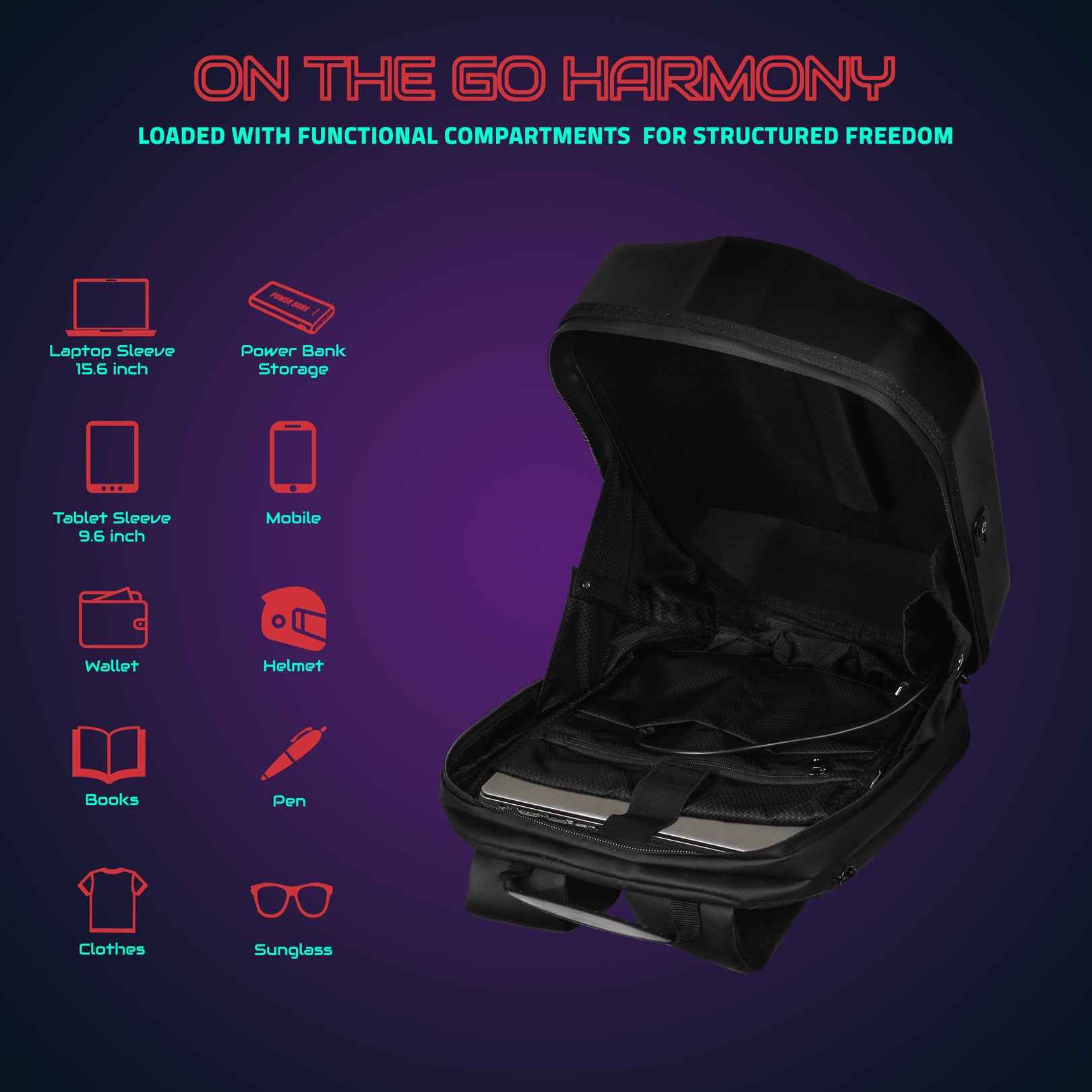 Image of Expressa LED Backpack - Hookaba