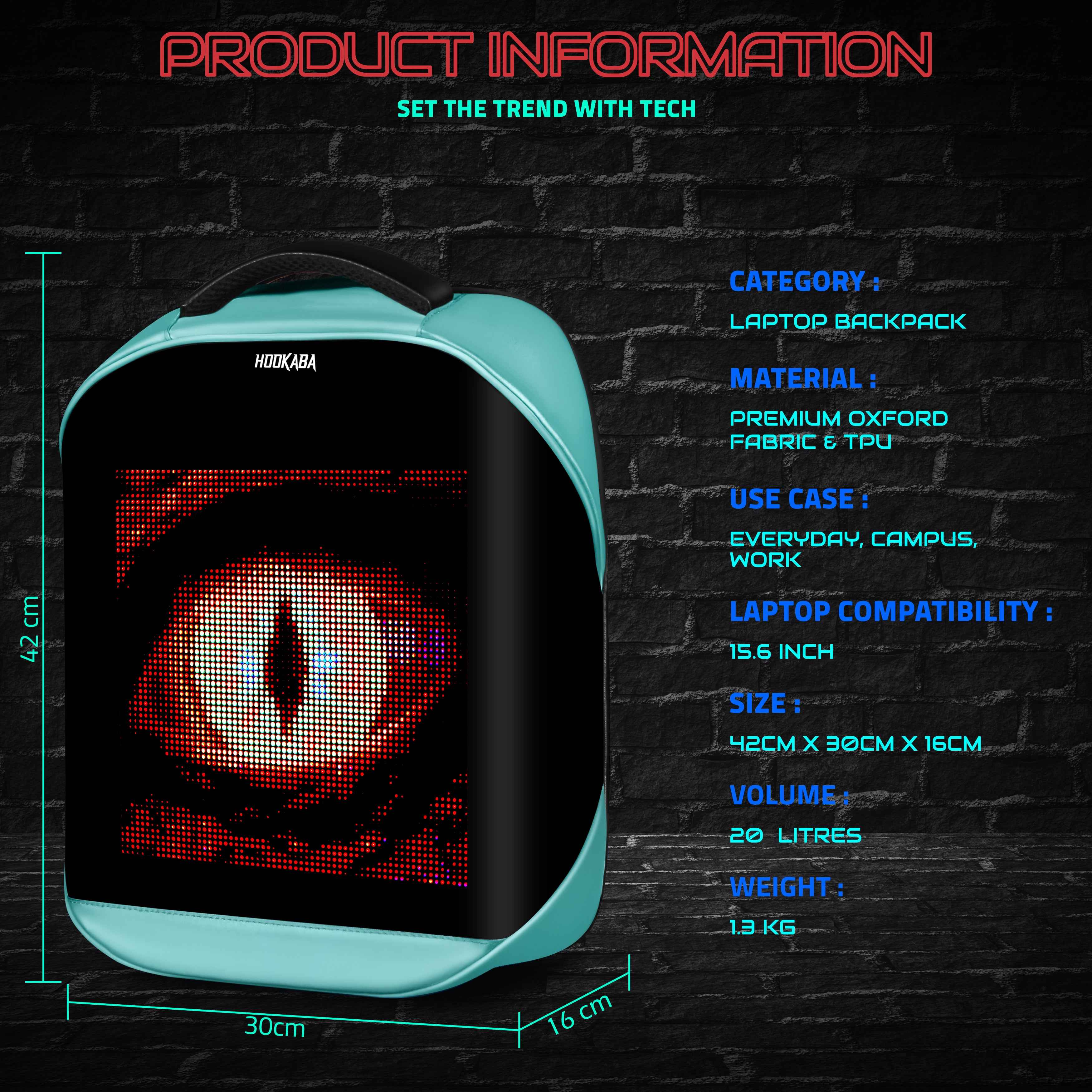 Image of Tech Trend HD Screen Backpack - Hookaba