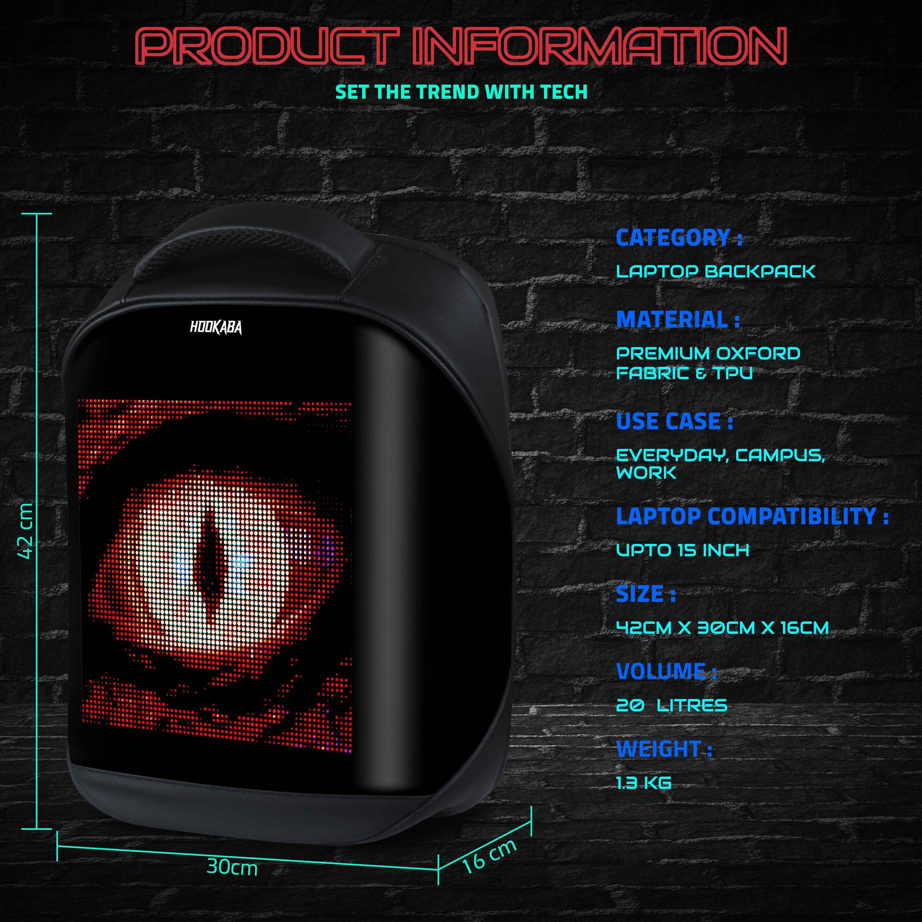 Image of Tech Trend HD Screen Backpack - Hookaba