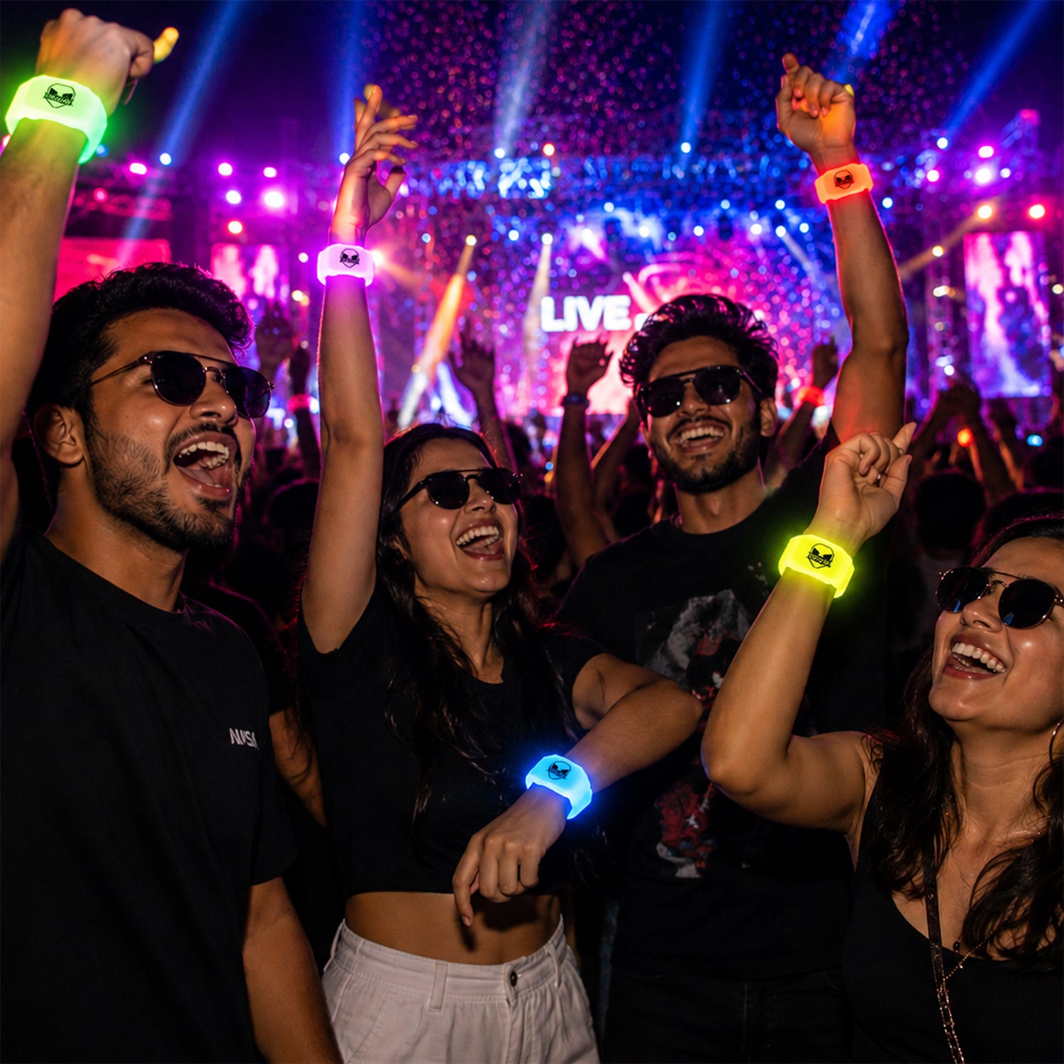 DMX Watch Style LED Wristbands (Xylobands) for Events | Hookaba
