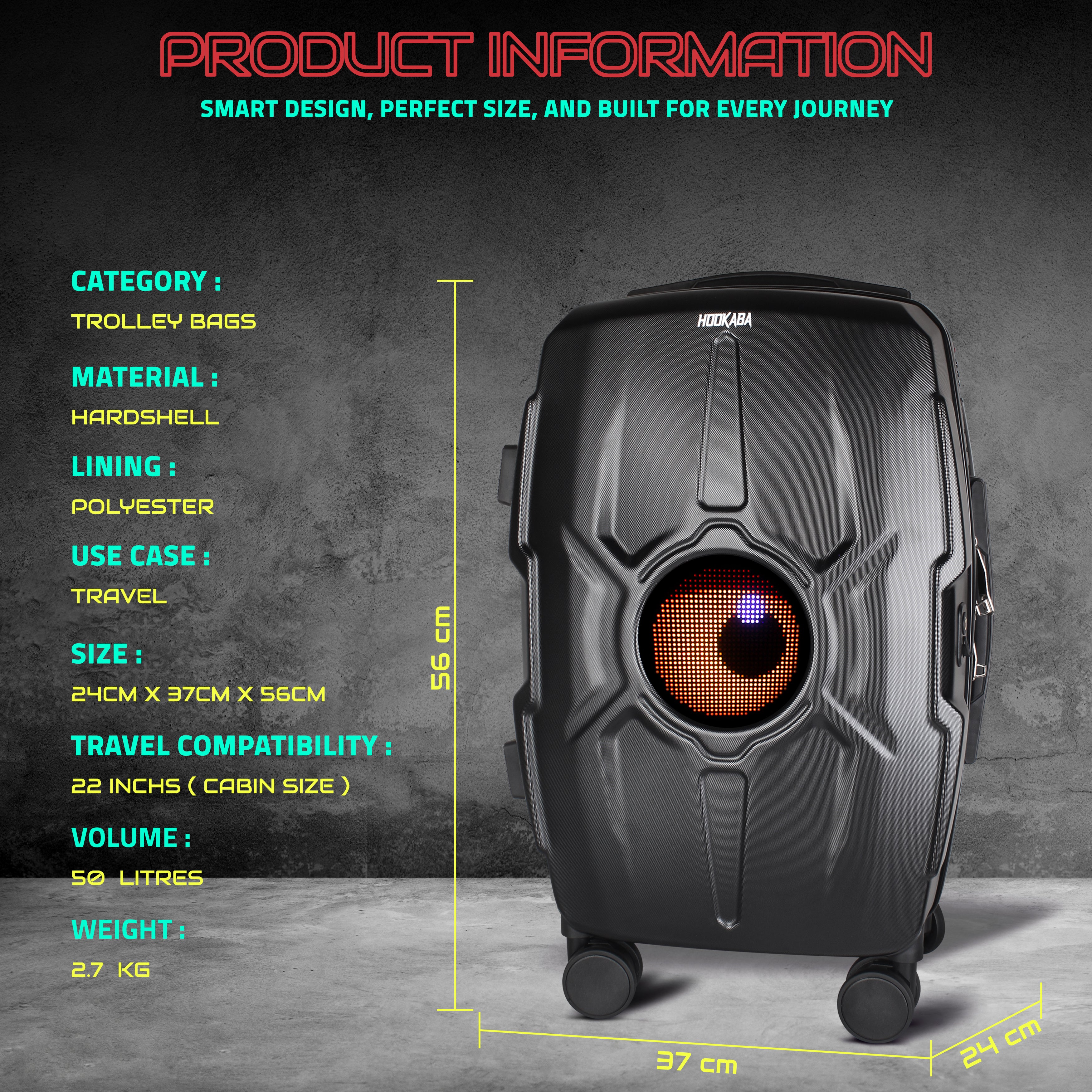 Image of Bold Gaze Trolley - Hookaba