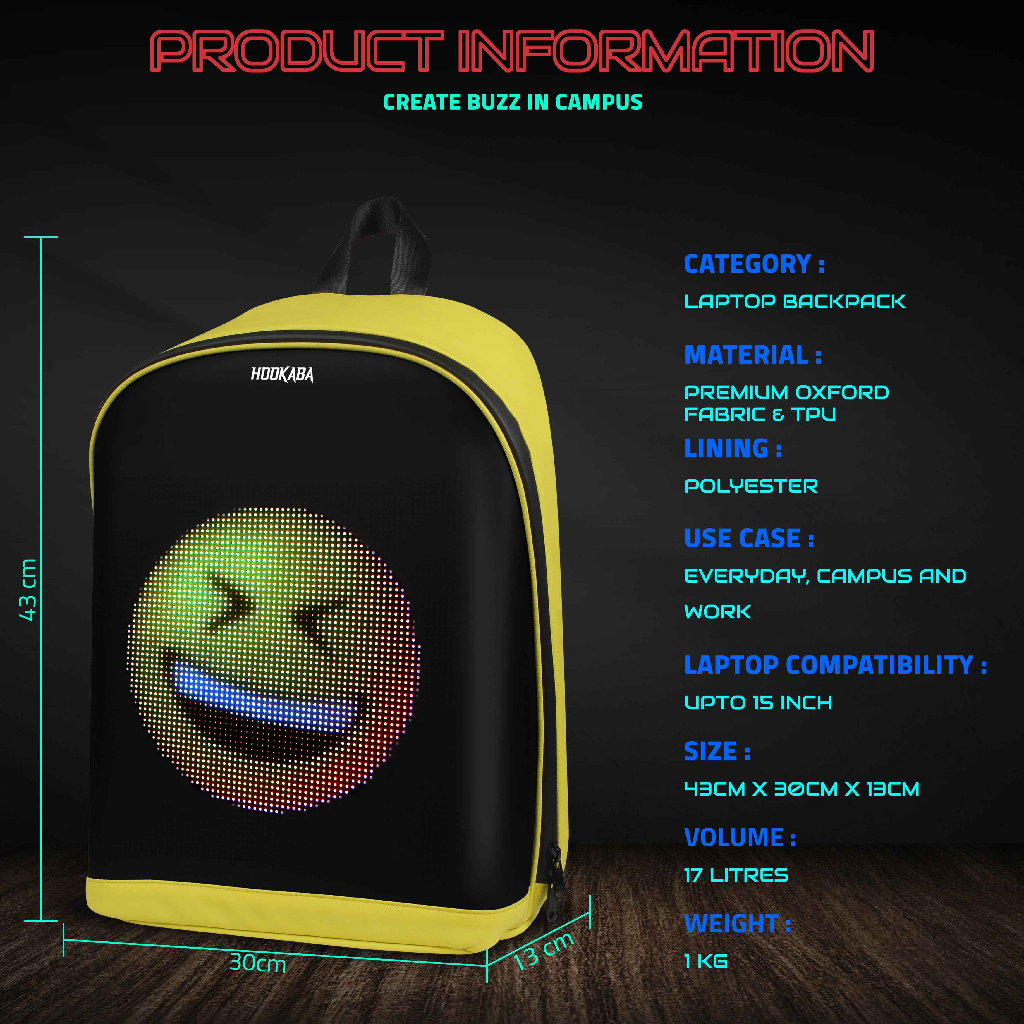 Image of Urban Buzz LED Backpack - Hookaba