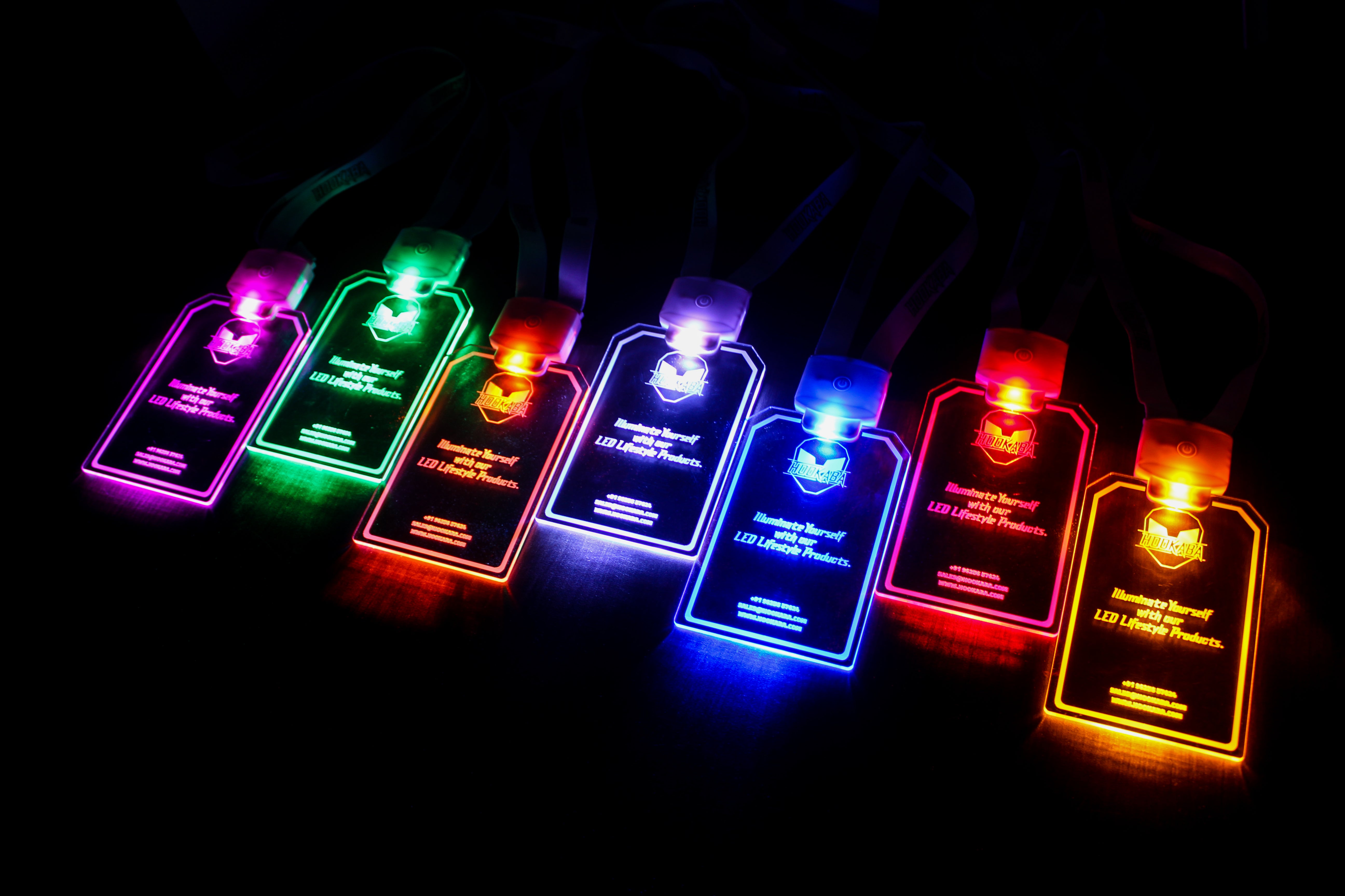 Image of Color Changing-RGB LED Badge Clothing Lanyard - Hookaba